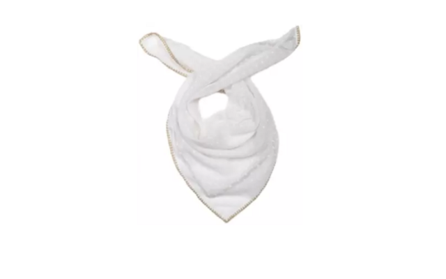 Concepts Swiss Dot Bandana Scarf, White