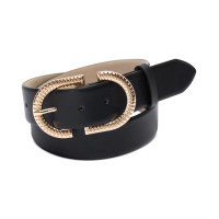 Inc International Concepts Textured Buckle Belts, Black, Small