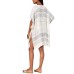 Textured Woven Stripe Cover-Up (White)