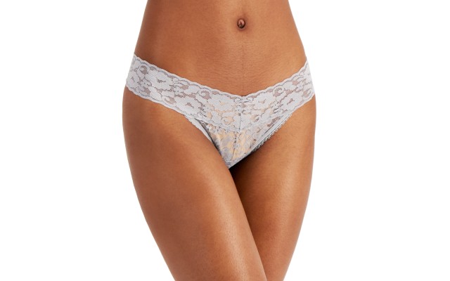 Women S Lace Thong Panties Underwear, Gray, X-Large