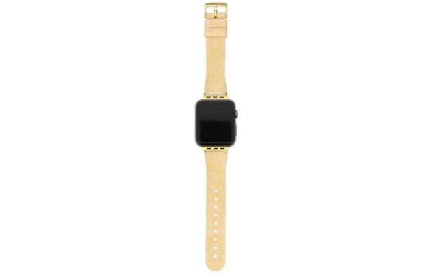  Women’s Black Rainbow Glitter Silicone 38mm Apple Watch Band Strap