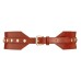  Women’s Domed Stud Stretch Belt (Cognac, Large/XLarge)