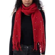 INC International Concepts Women’s Embellished Boucle Blanket Wrap, Red
