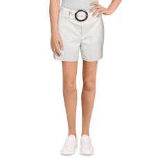 Inc International Concepts Womens Faux Belt High Rise Shorts, Toad Stool, 12