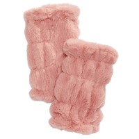 INC International Concepts Women's Faux-Fur Fingerless Gloves, Blush