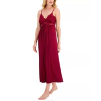Inc International Concepts Womens Knit Lace Cup Long Nightgown Lingerie, Rhododendron, XS