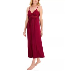 Inc International Concepts Womens Knit Lace Cup Long Nightgown Lingerie, Rhododendron, XS