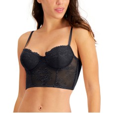 Inc International Concepts Women’s Lace Bustier Lingerie, Black, Large
