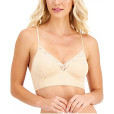 Inc International Concepts Women’s Lace-Trim Bralette, Beige, Medium