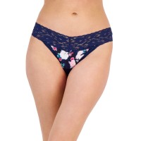 Inc International Concepts Women’s Lace-Trim Thong Underwear, Navy, XXL