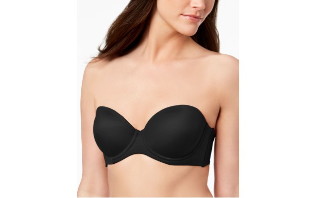  Womens Multi Way Strapless Bra, Black, 44C