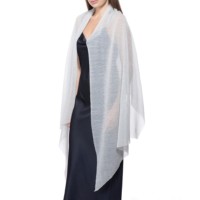 Inc International Concepts Womens Pleated Metallic Wrap, Silver