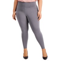 Inc International Concepts Womens Plus Size Compression Leggings, Gray, 2X