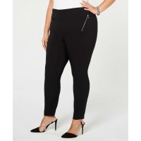 INC International Concepts Women’s Plus Size Skinny Ponte-Knit Pants, Black, 16W