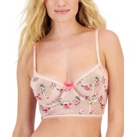 Inc International Concepts Women’s Rose Embroidered Bustier, Pink, Medium