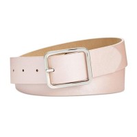 INC International Concepts Womens Shimmer Faux Leather Casual Belt (Blush, Large)