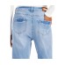  Womens Raw-Hem Wide-Leg Jeans, Light Blue/32