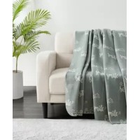 Infinity Home Novelty Print Fleece Throw, 50×60, Green