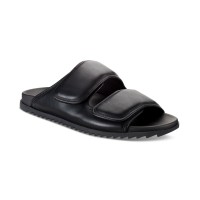 International Concepts Men’s Levine Strap Sandal Slipper, Black, 12