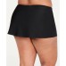  Women’s Plus Size Skirt Swim Bottom Separates (Black, 24W)