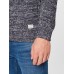 Jack & Jones Men’s Pannel Knit Crew Neck Sweater, Navy/White, XX-Large