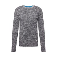 Jack & Jones Men’s Pannel Knit Crew Neck Sweater, Navy/White, XX-Large