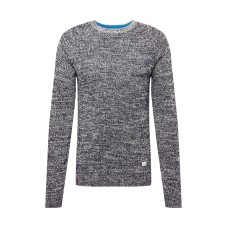 Jack & Jones Men’s Pannel Knit Crew Neck Sweater, Navy/White, XX-Large