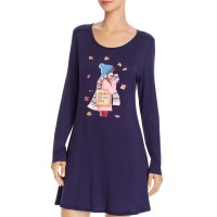 Jane & Bleecker New York Shopping Bag Graphic Sleepshirt, Navy, Medium
