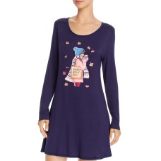 Jane & Bleecker New York Shopping Bag Graphic Sleepshirt, Navy, Medium