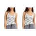  Basic Solid Ribbed Tank Top, Gray, Small