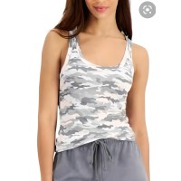 Jenni Basic Solid Ribbed Tank Top, Gray, Small