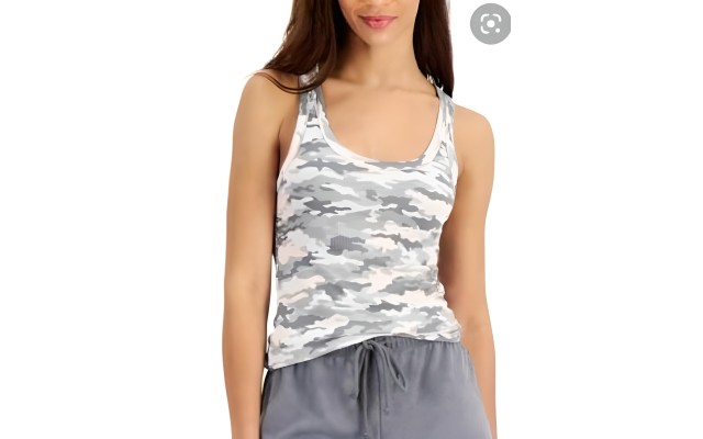  Basic Solid Ribbed Tank Top, Gray, Small