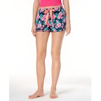 Jenni by Jennifer Moore Printed Boxer Pajama Shorts (Tropical Floral, XS)