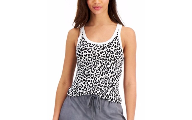  Womens Basic Ribbed Tank Tops, Black/White, X-Small