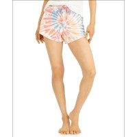 Jenni Cotton Tie-Dyed Pajama Shorts, Orange, Small