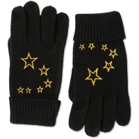 Jenni Embroidered Gloves, Black,  One Size
