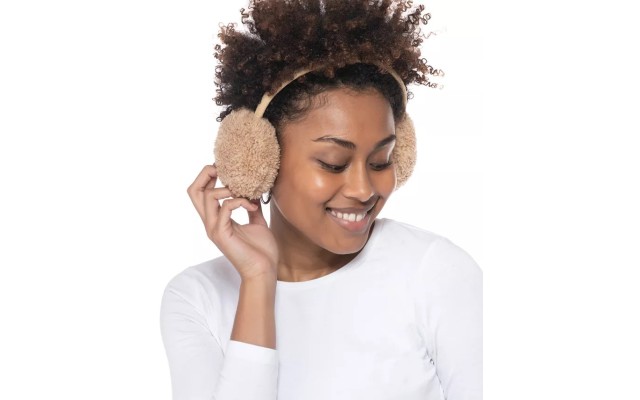 Jenni Faux Fur Earmuffs Camel One Size