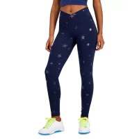 Jenni On Repeat Crossover Full Length Printed Leggings, Navy, XX-Large