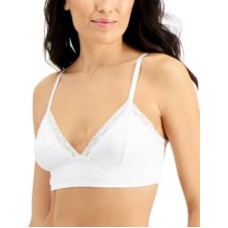 Jenni On Repeat Wide Lace Bralette, White, Large