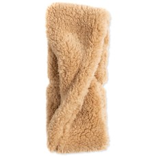 Jenni Solid Sherpa Headband, Camel, 10″x 4