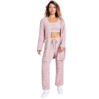 Jenni Style Not Size Fuzzy Knit Cardigan, Rose, Medium