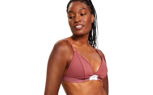  Style Not Size Women’s and Plus Size Solid Bralette, Sunsweet Plum, XL