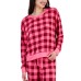  Women’s 2-Pc. Long-Sleeve Packaged Pajamas Set, Pink, X-Large