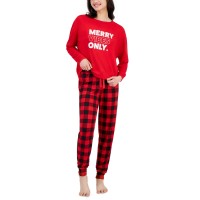 Jenni Women’s 2-Pc. Long-Sleeve Packaged Pajamas Set (Buffalo Check, Small)