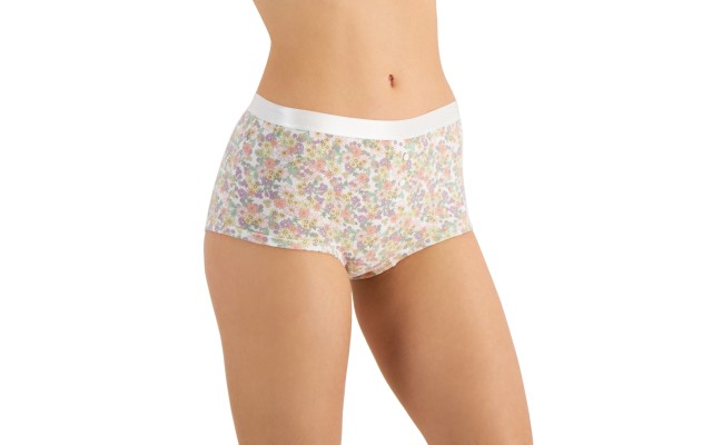  Women’s Boyshorts Underwear, Retro Floral, Small