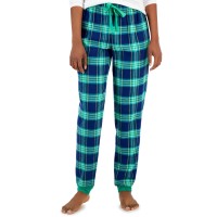 Jenni Women’s Cotton Flannel Pajama Pants, Green, X-Large