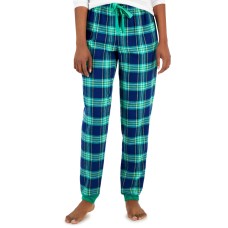 Jenni Women’s Cotton Flannel Pajama Pants, Green, X-Large