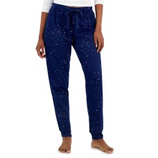 Jenni Women’s Cotton Flannel Pajama Pants, Navy, Medium