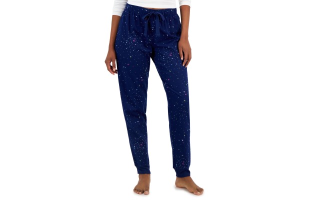  Women’s Cotton Flannel Pajama Pants, Navy, Medium