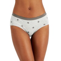 Jenni Women’s Elastic Waistband Cotton Hipster Underwear, Gray, XX-Large
